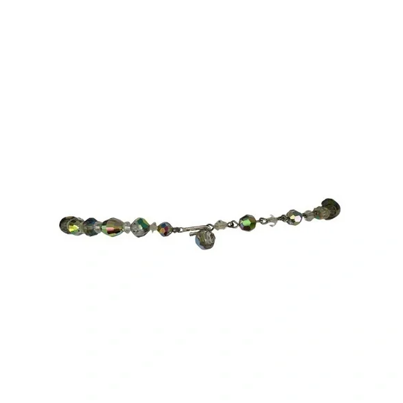 Gorgeous Vintage Smoked Heliotrope Crystal Necklace‎